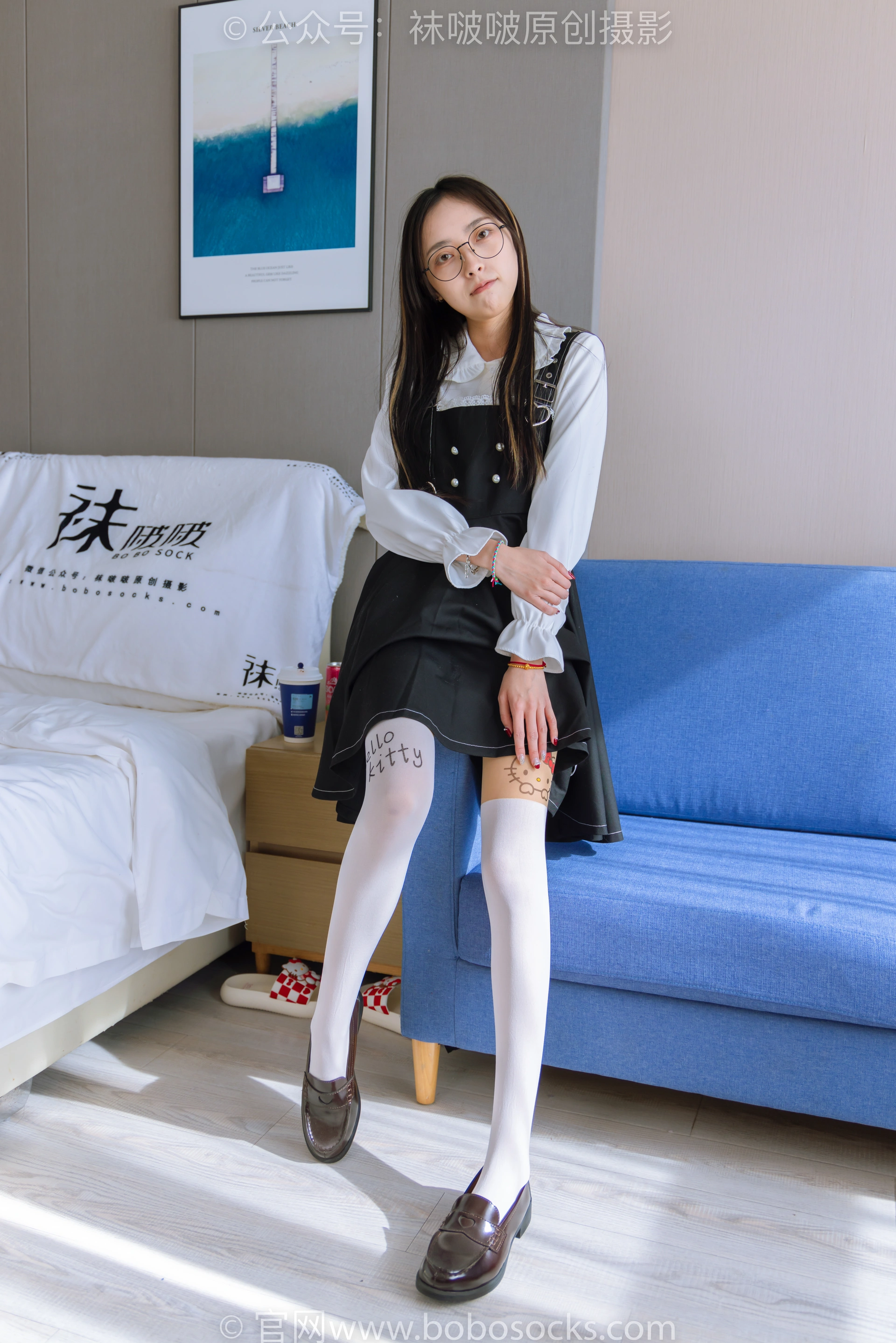 [BoBoSocks袜啵啵]NO.177 稚予-皮鞋、厚白丝（脚底猫爪印款） 0